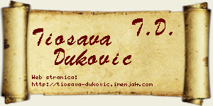Tiosava Duković vizit kartica